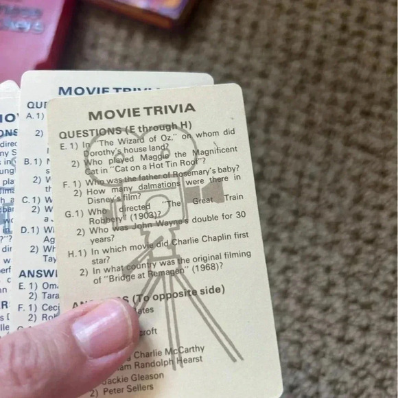 1984 vintage Prof Hoyles movie night trivia card pack. Beautiful condition! - Picture 2 of 6